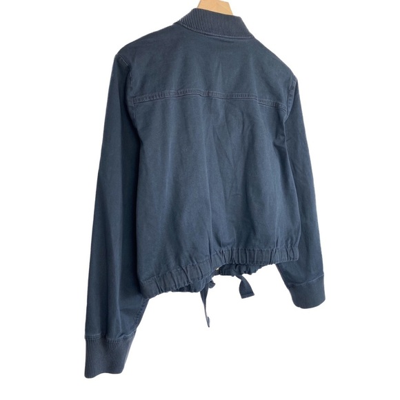 J Crew Women's Garment Dyed Cotton‎ Bomber Jacket, Deep Navy - Size L - Picture 8 of 11